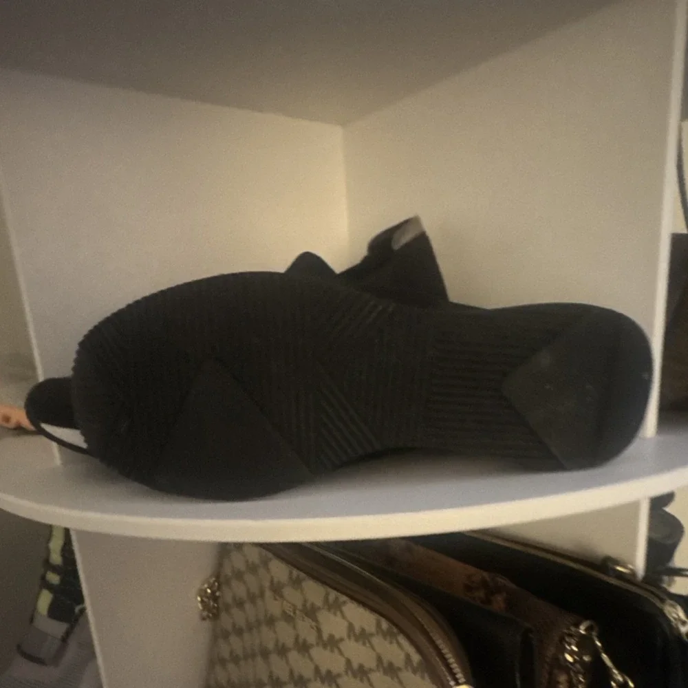 Michael Kors Women's Slip-On Sneakers Black White Logo Accent Designer